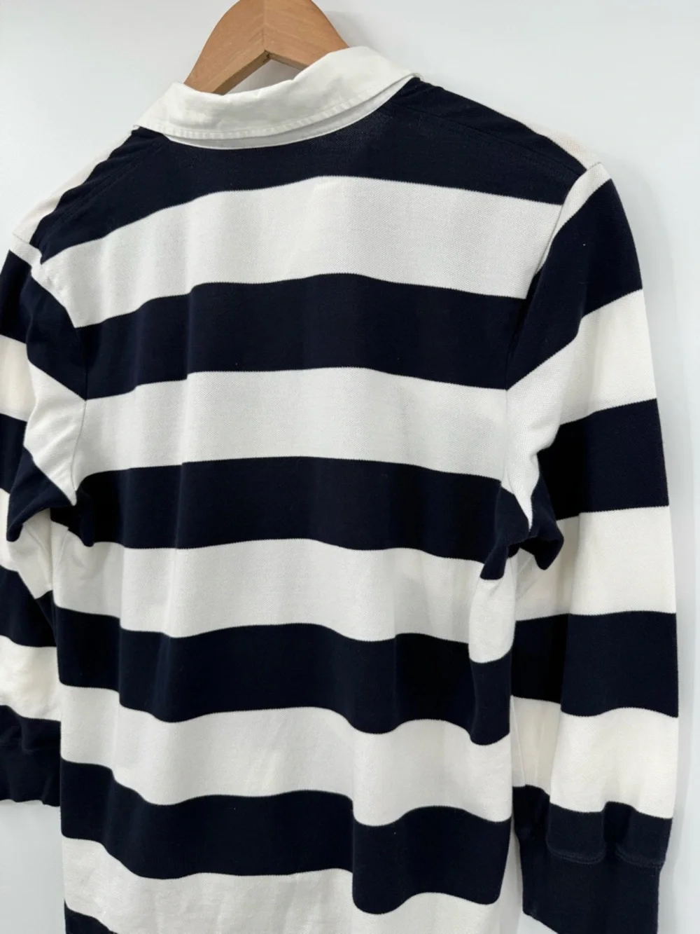 ✦ Ralph Lauren Sport Striped Rugby Polo | Navy / White | M/L - Picture 4 of 6